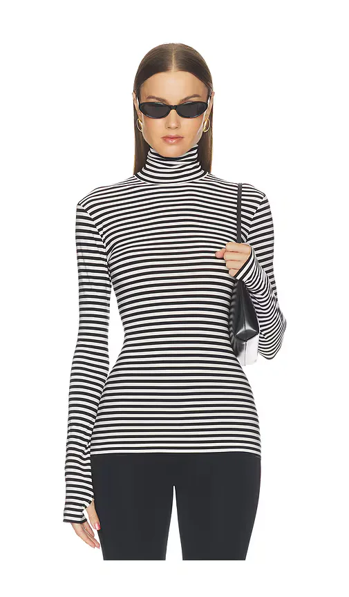 Slim Fit Long Sleeve Turtleneck Top by Norma Kamali