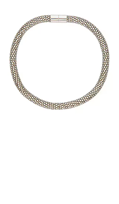Short Necklace in Metallic Silver by Isabel Marant