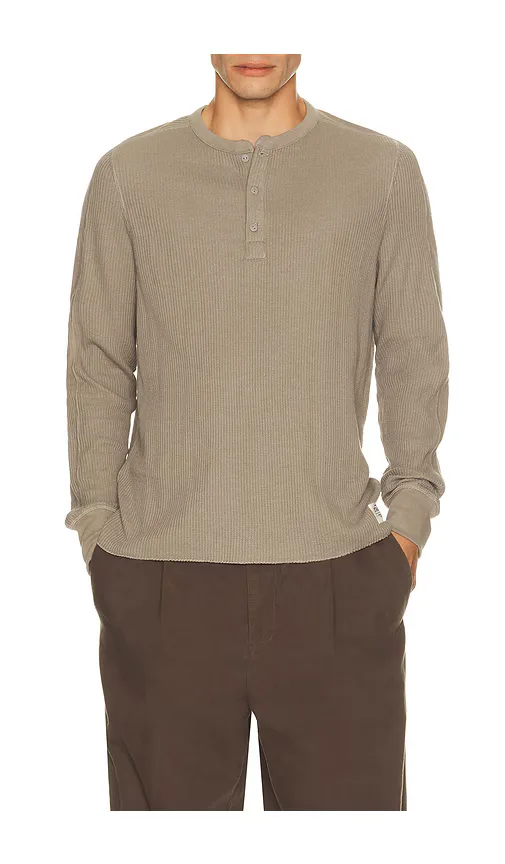 Waffle Cropped Slim Henley by SKIMS
