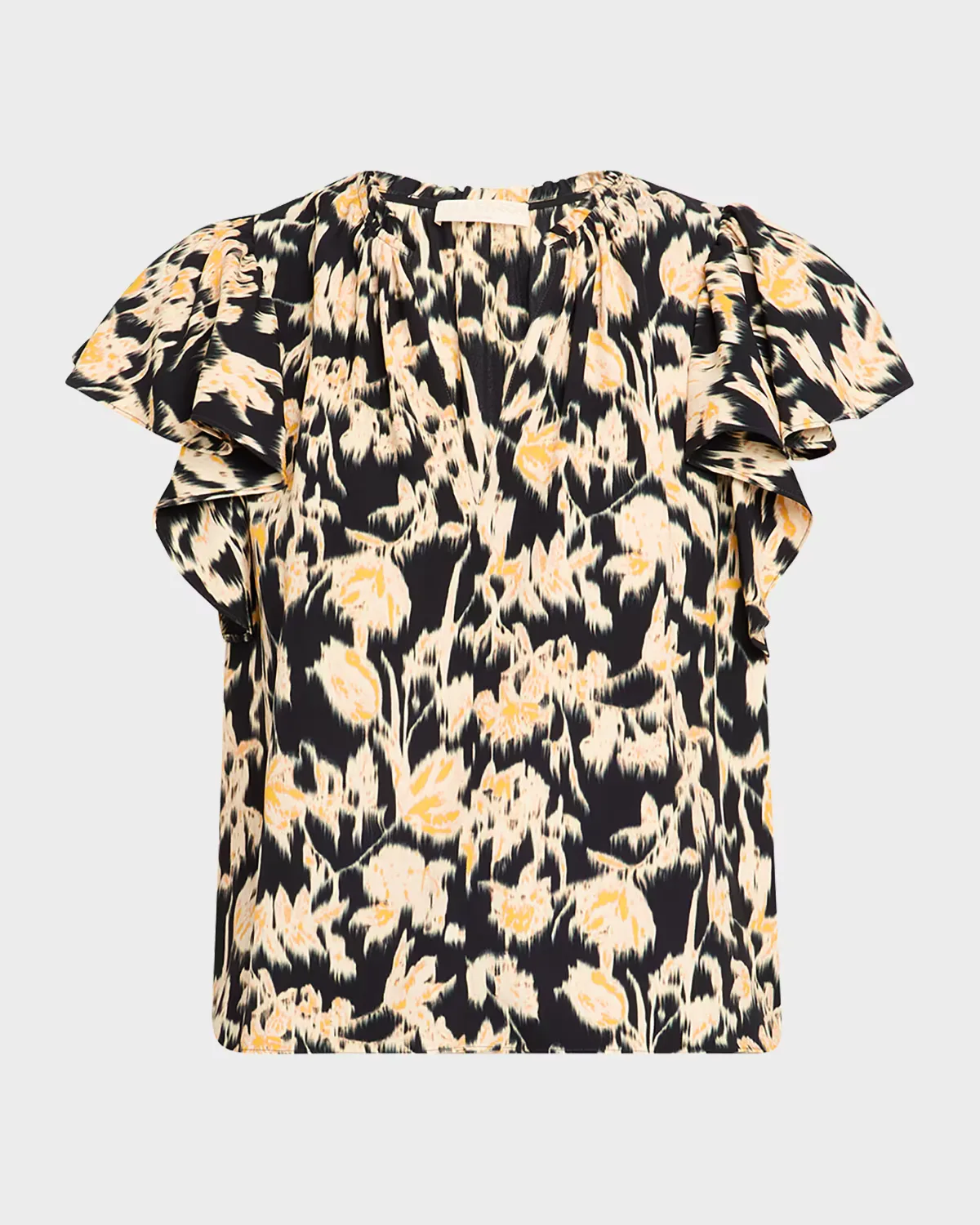 Lilo Flutter-Sleeve Blouse by Ulla Johnson