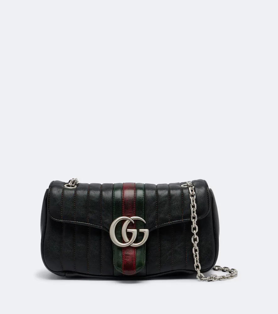 GG Marmont Small Leather Shoulder Bag by Gucci