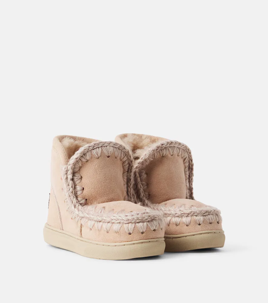 Embroidered Suede Ankle Boots by Mou Kids