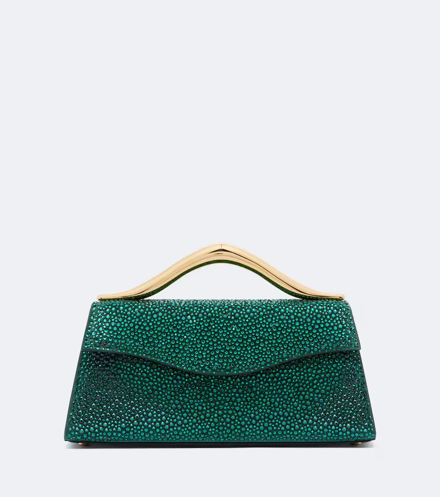 Petit Wave Embellished Top-Handle Bag