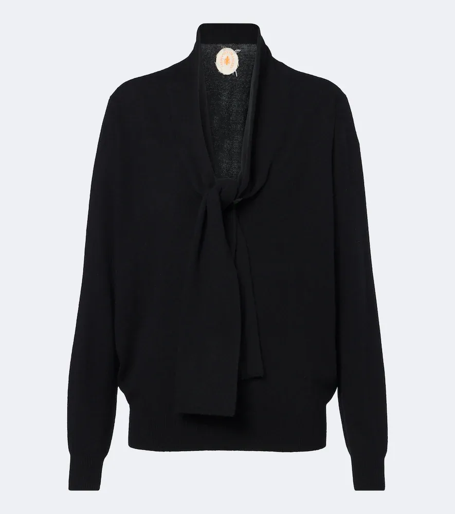 Tie-Neck Wool and Cashmere Sweater by Jardin des Orangers