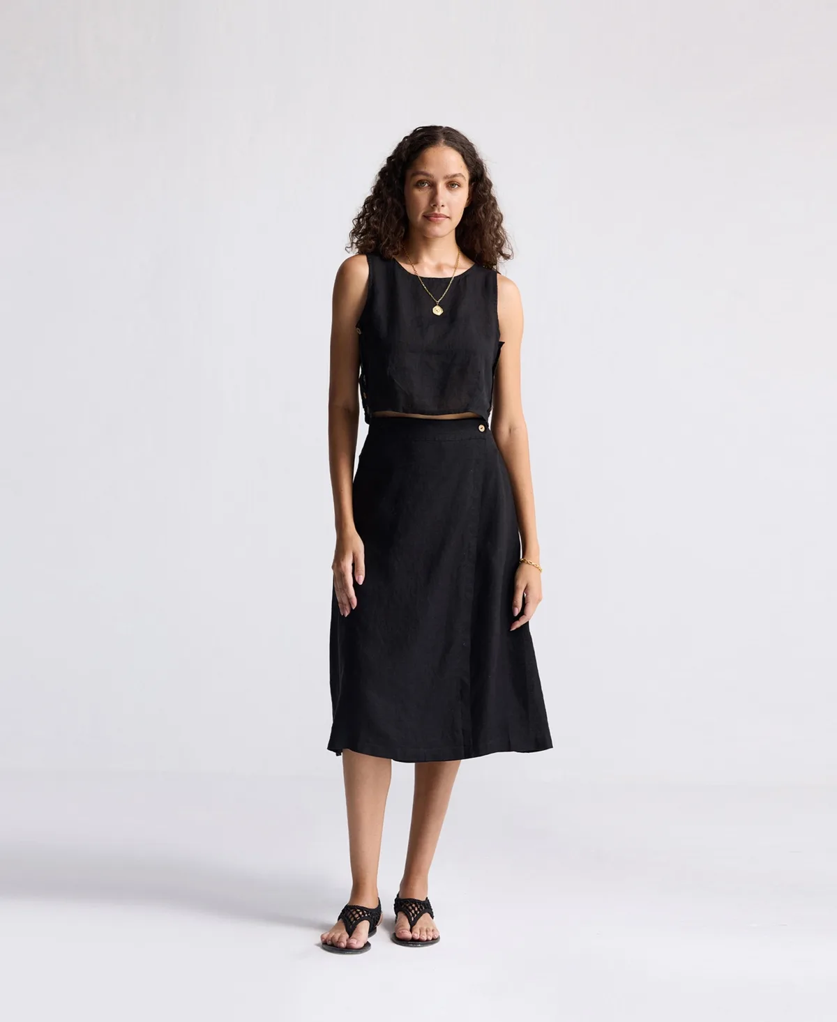 Overlap Midi Skirt by Reistor