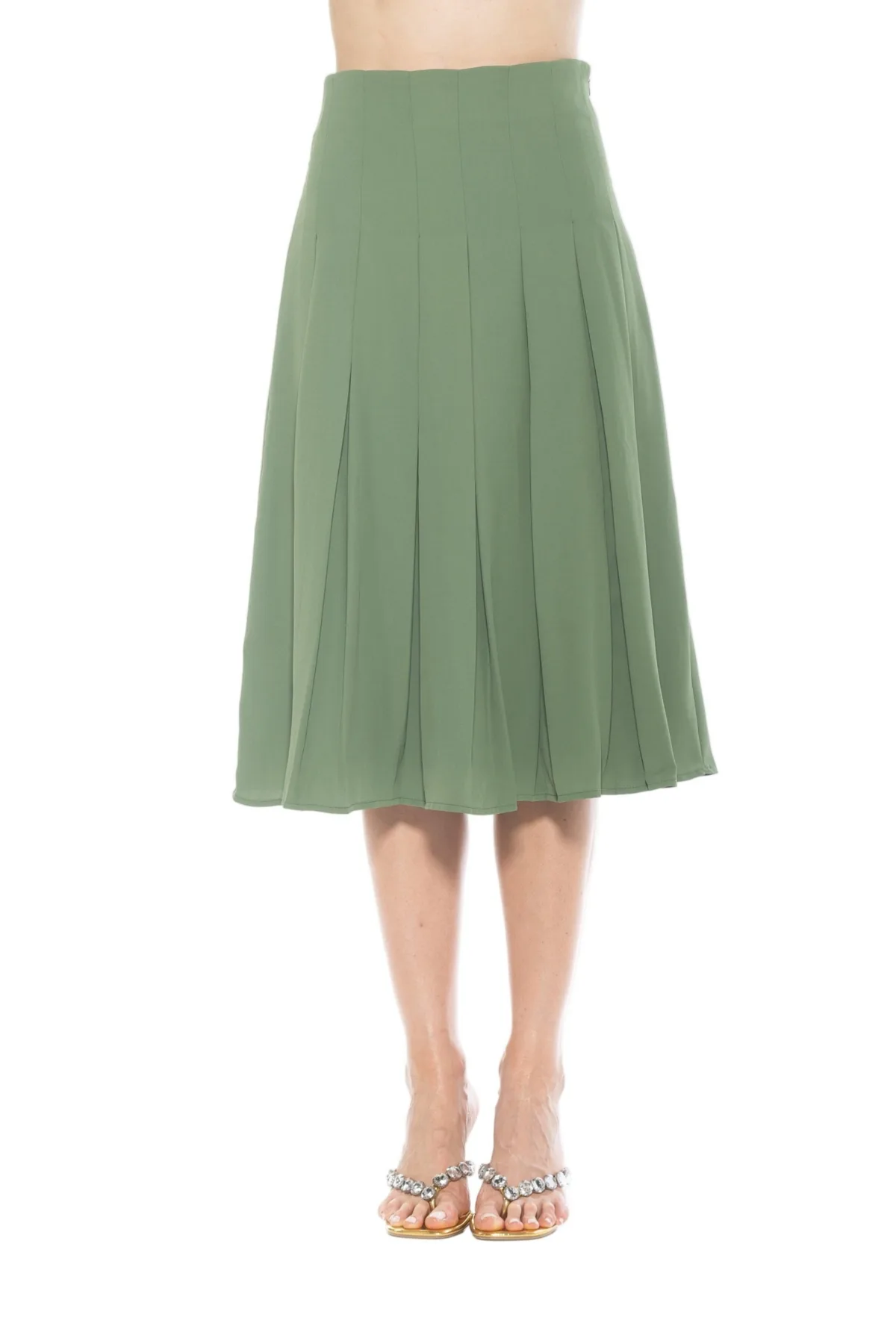 Shilo Midi Length Pleated Skirt by Alexia Admor