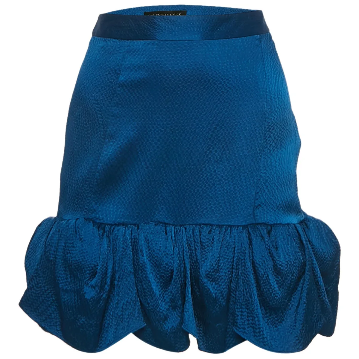 Textured Silk Ruffled Mini Skirt by Pre-owned Balenciaga