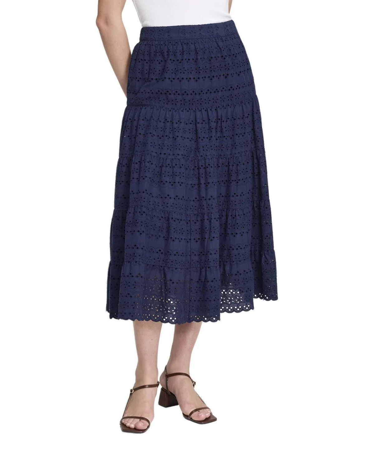 Siobhan Tiered High-Waisted Midi Skirt