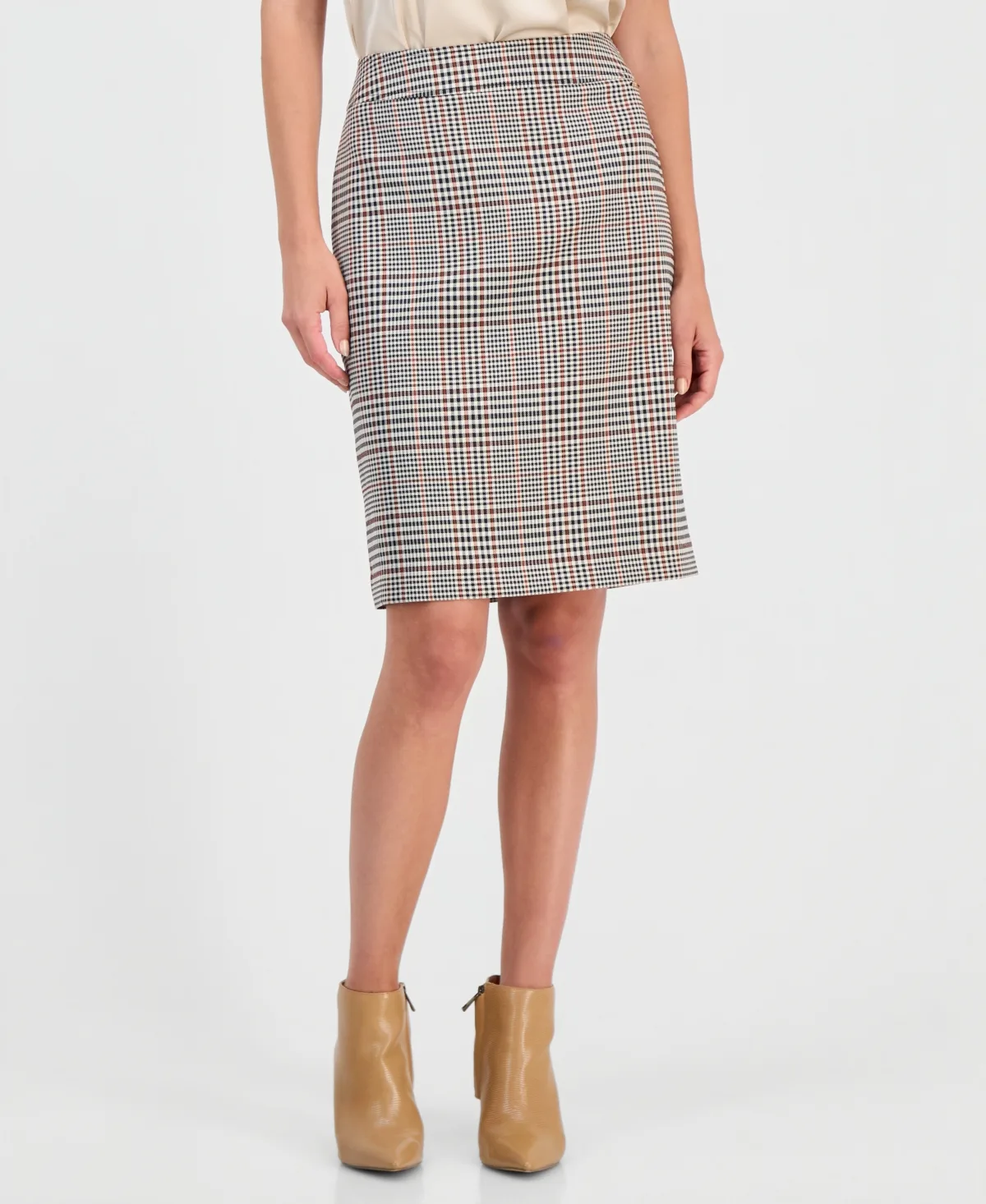 Plaid Pencil Skirt by Tahari Asl