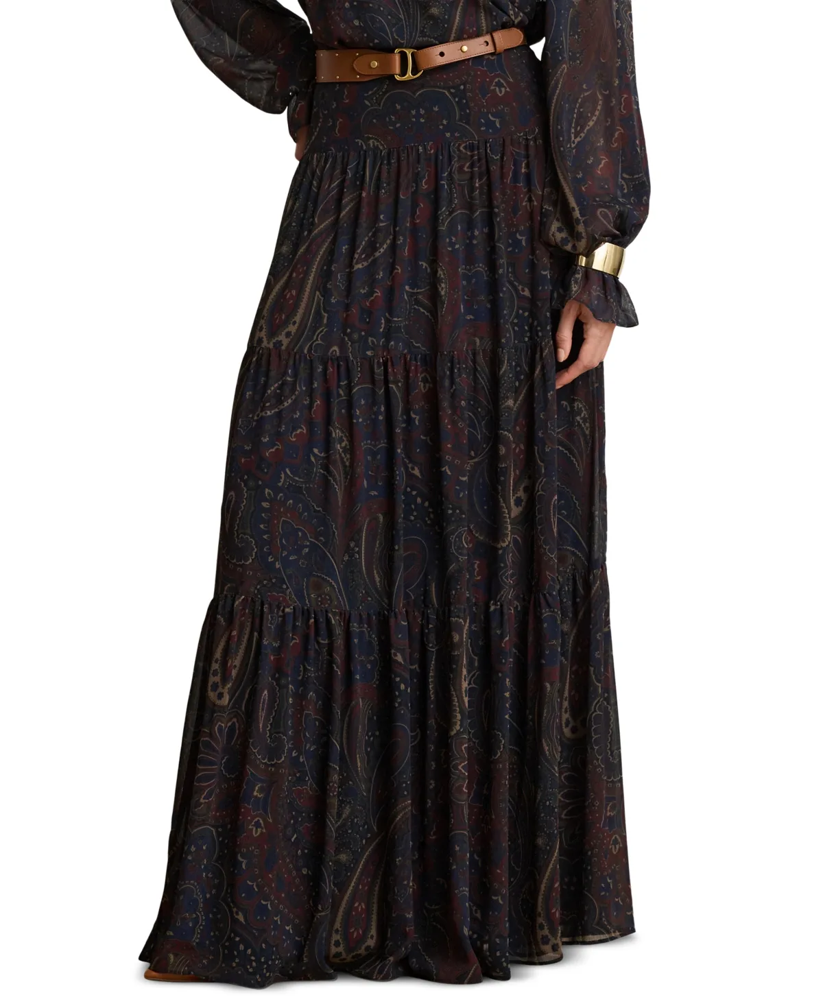 High-Waisted Paisley Maxi Skirt by Lauren Ralph Lauren