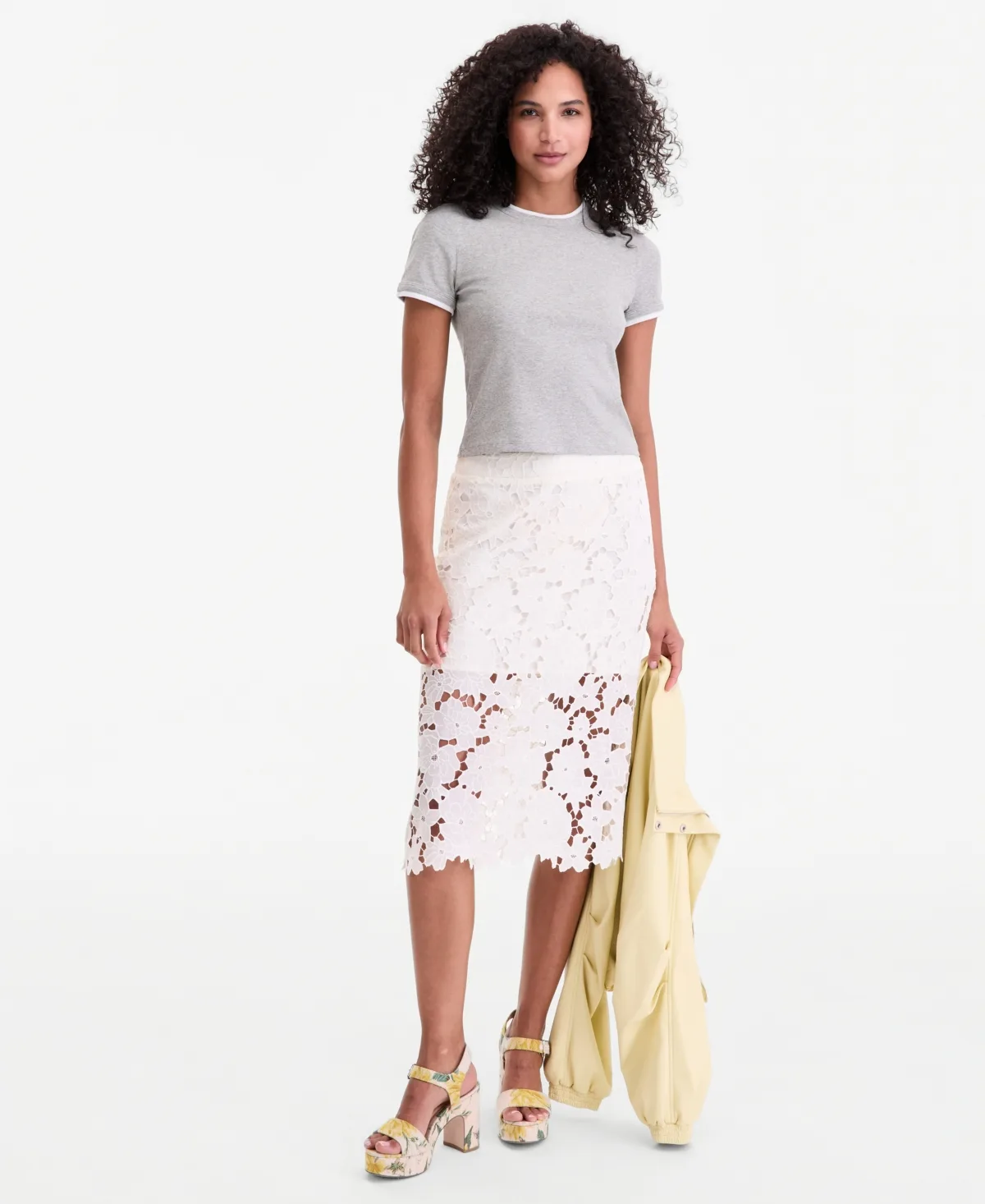 Lace Midi Skirt by On 34th