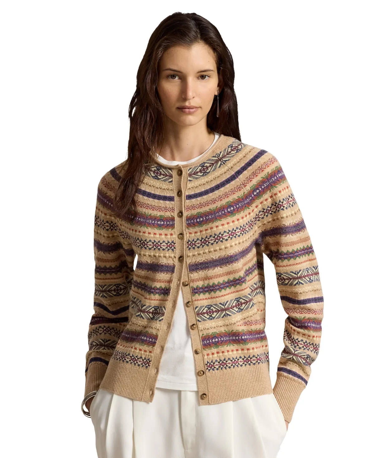 Fair Isle Wool-Blend Slim Cardigan by Polo Ralph Lauren