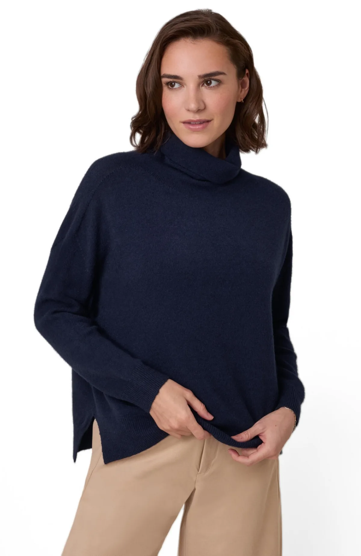 Slouchy Roll Neck Jumper by Celtic & Co.