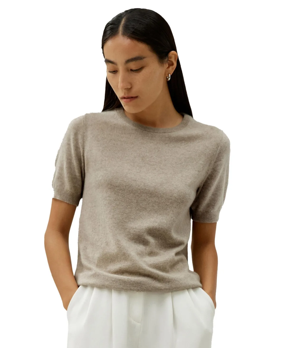 Crew Neck Basic Knit Top