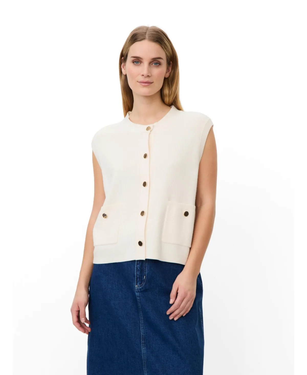 MaLossan Button-Front Knit Vest by Masai Copenhagen