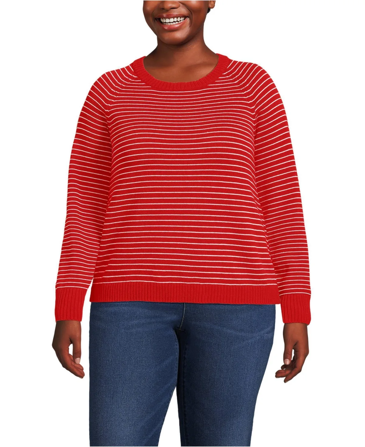 Drifter Raglan Crew Sweater by Lands' End