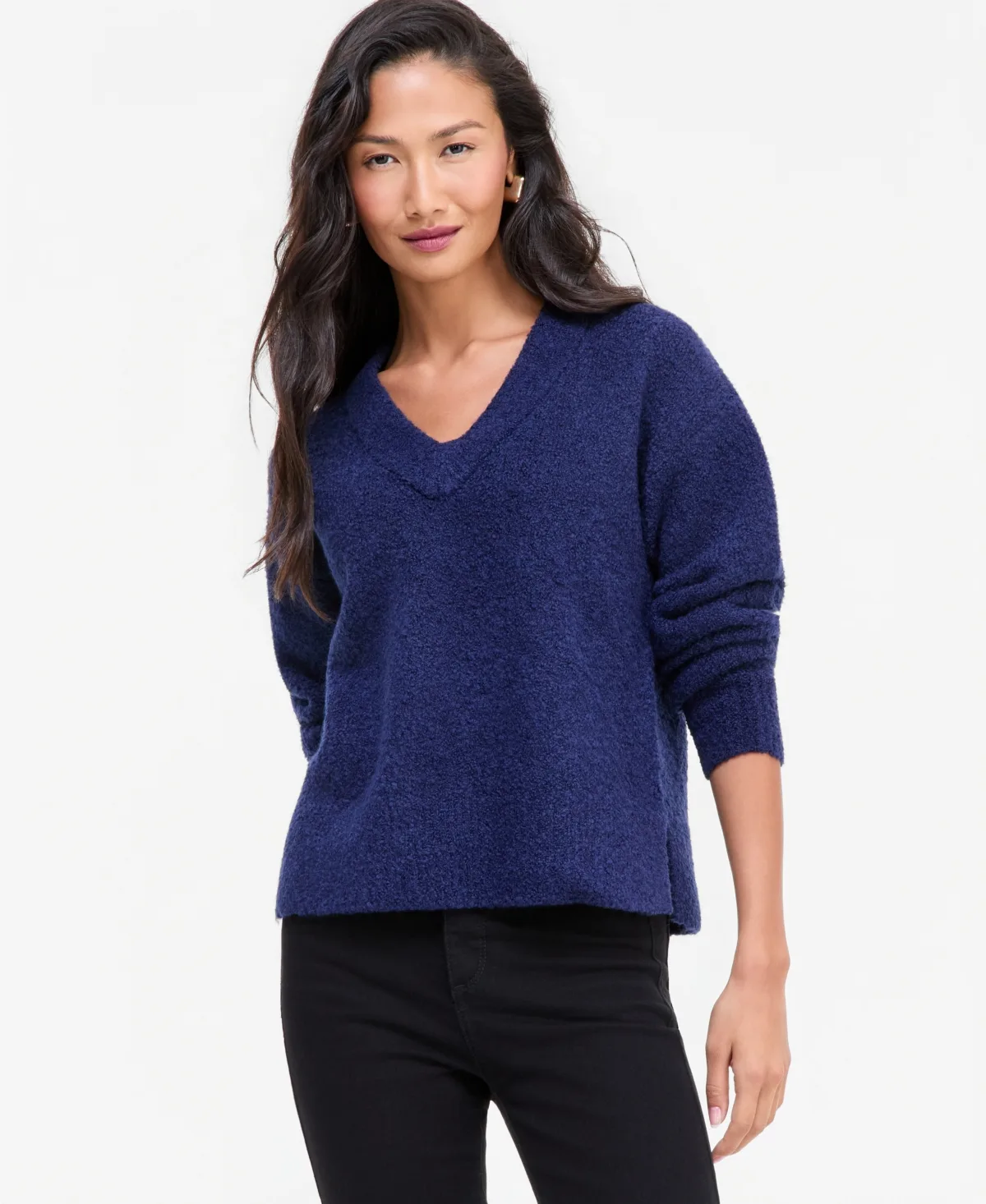 Boucle V-Neck Sweater by I.n.c. International Concepts