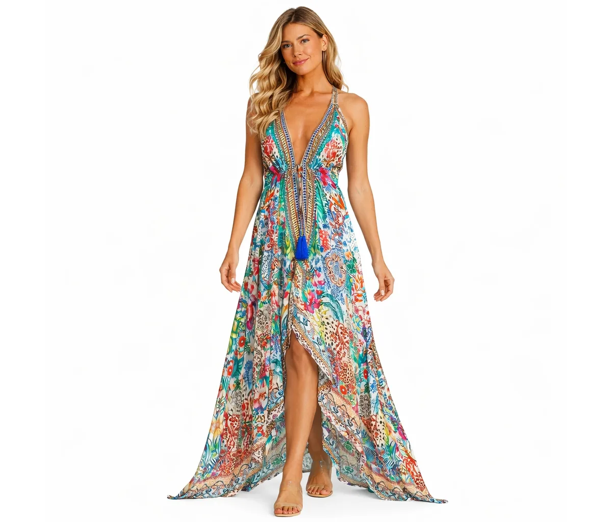 Maxi Halterneck Dress by La Moda Clothing