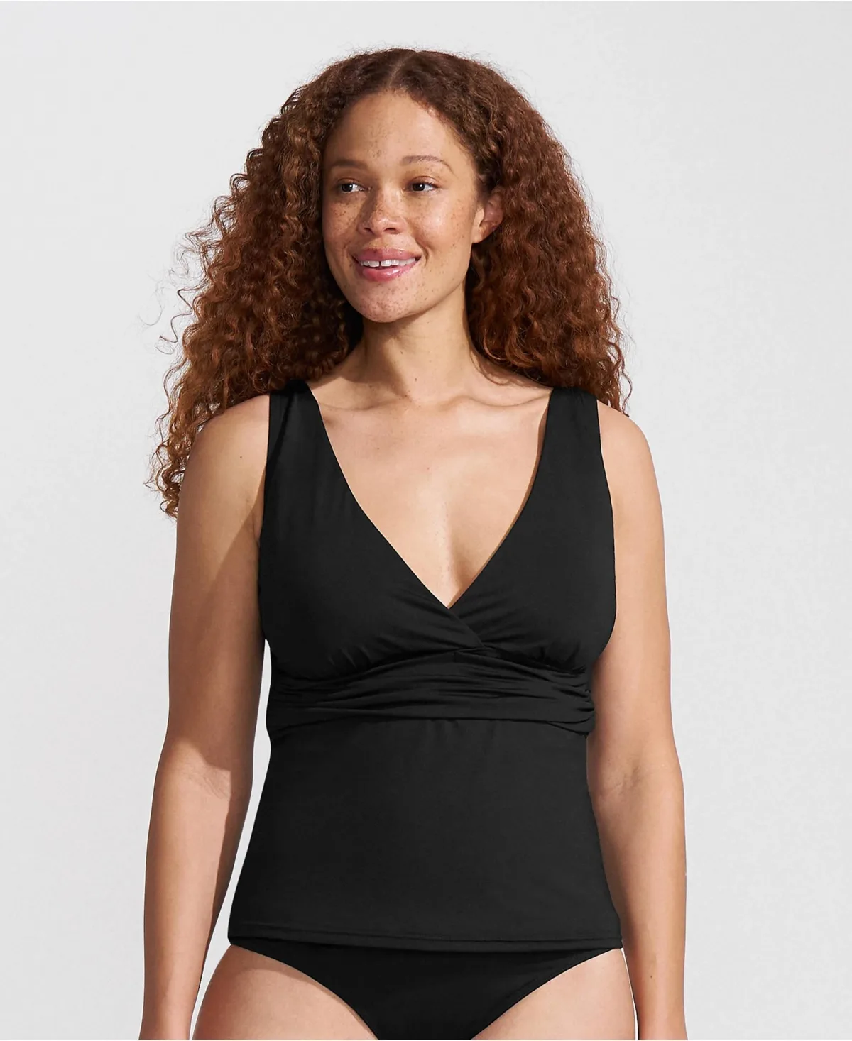 Ddd-Cup V-Neck Plunge x Back Tankini Top