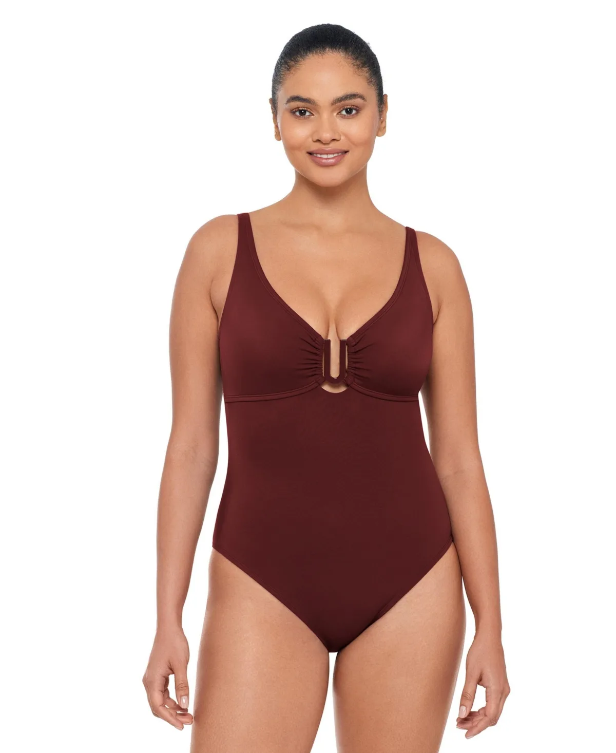 Smoothing and Sculpting U-Wire One-Piece Swimsuit by S3 Apparel