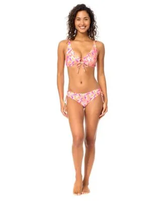 West Side V Neck Swim Bikini Top Luna Printed Swim Bottoms by Raisins