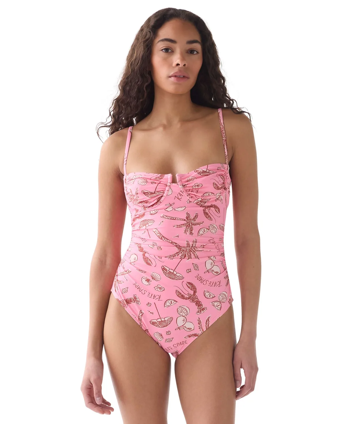 Sweetheart Neck One-Piece Swimsuit by Kate Spade New York