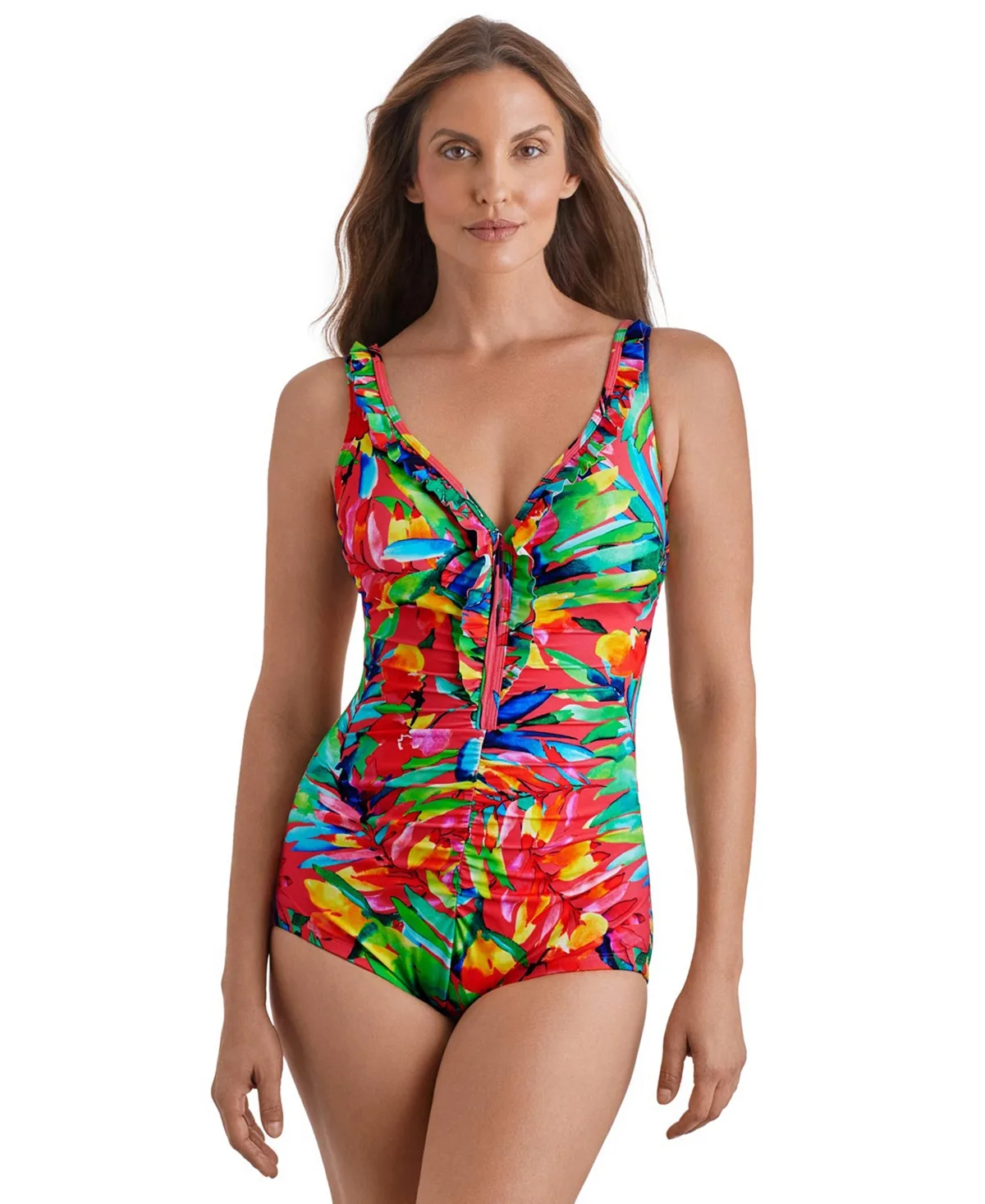 V-Neck One-Piece Swimsuit by Shapesolver