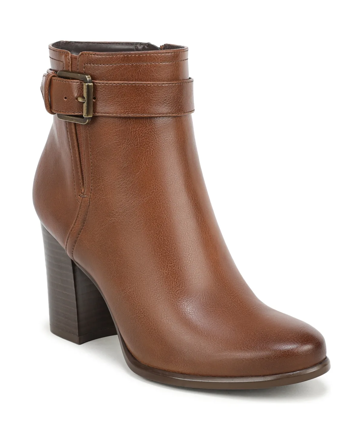 Solana Block Heel Zipper Short Booties by Naturalizer