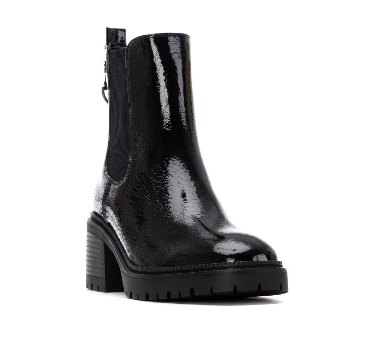 Patent Leather Heeled Chelsea Booties by Xti