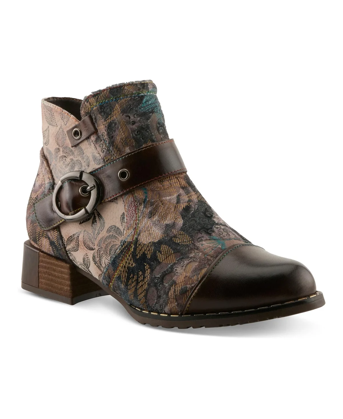 Spring Step Sipperb Bootie with Hand-Painted Design by L'artiste