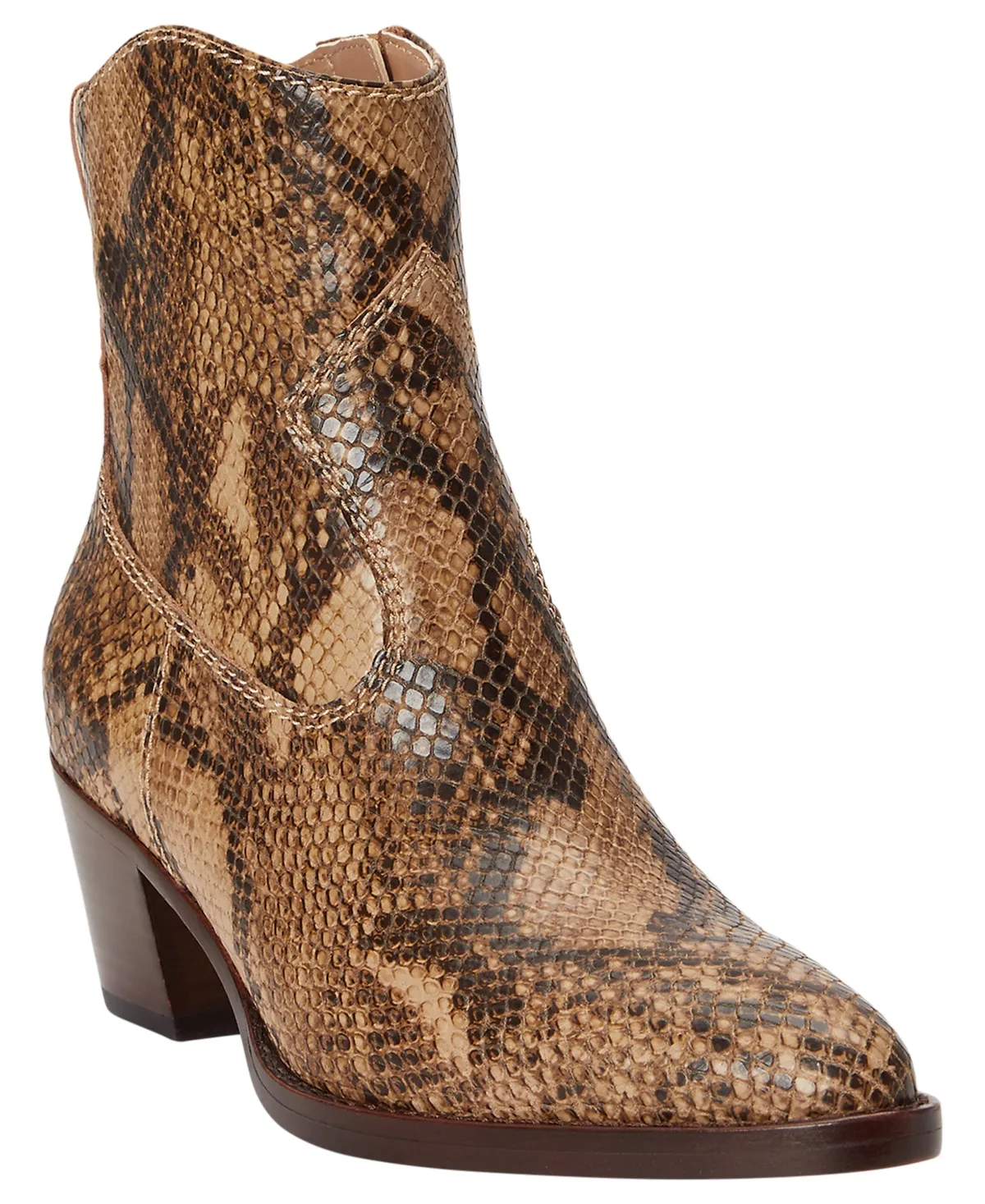 Harpher Burnished Leather Booties by Lauren Ralph Lauren