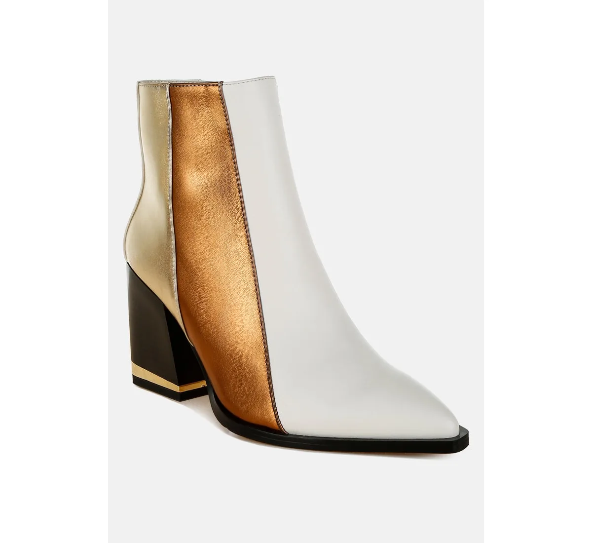 Stemon Three Tone Block Heel Boots by London Rag