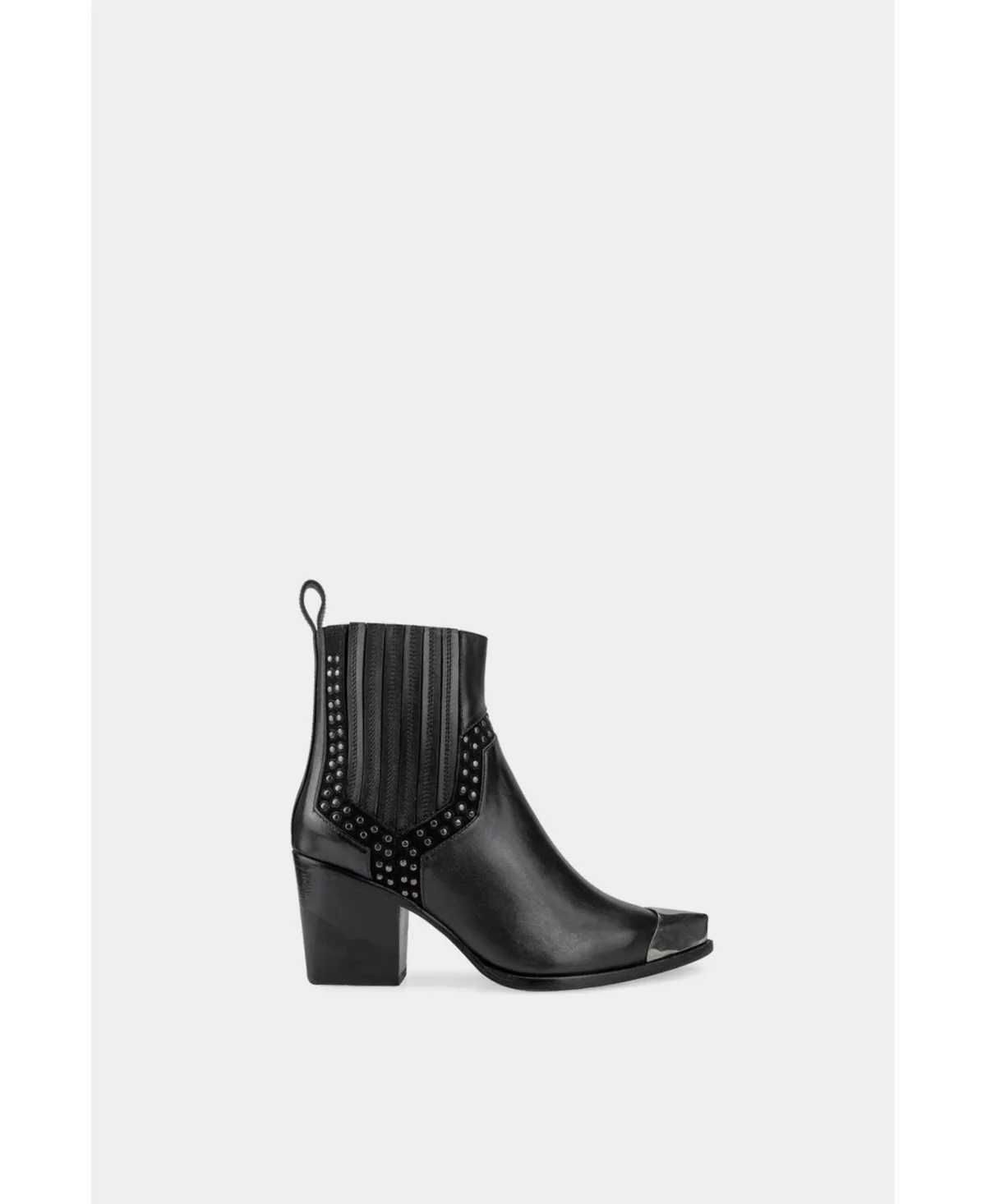 Leather Ankle Boots Firehouse with Metal Tip