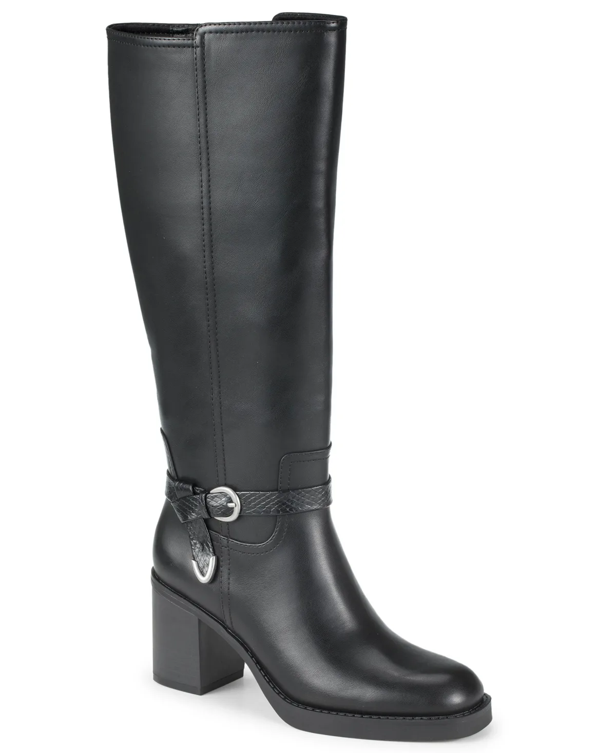 Glenette Zipper Tall Round Toe Boots