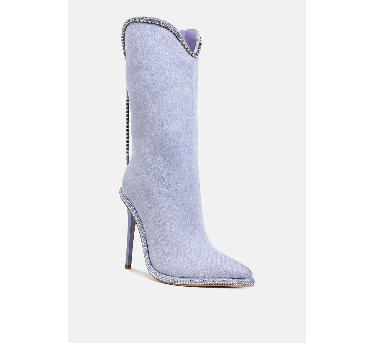 Ashipa Diamante Chain Detail Calf Boots