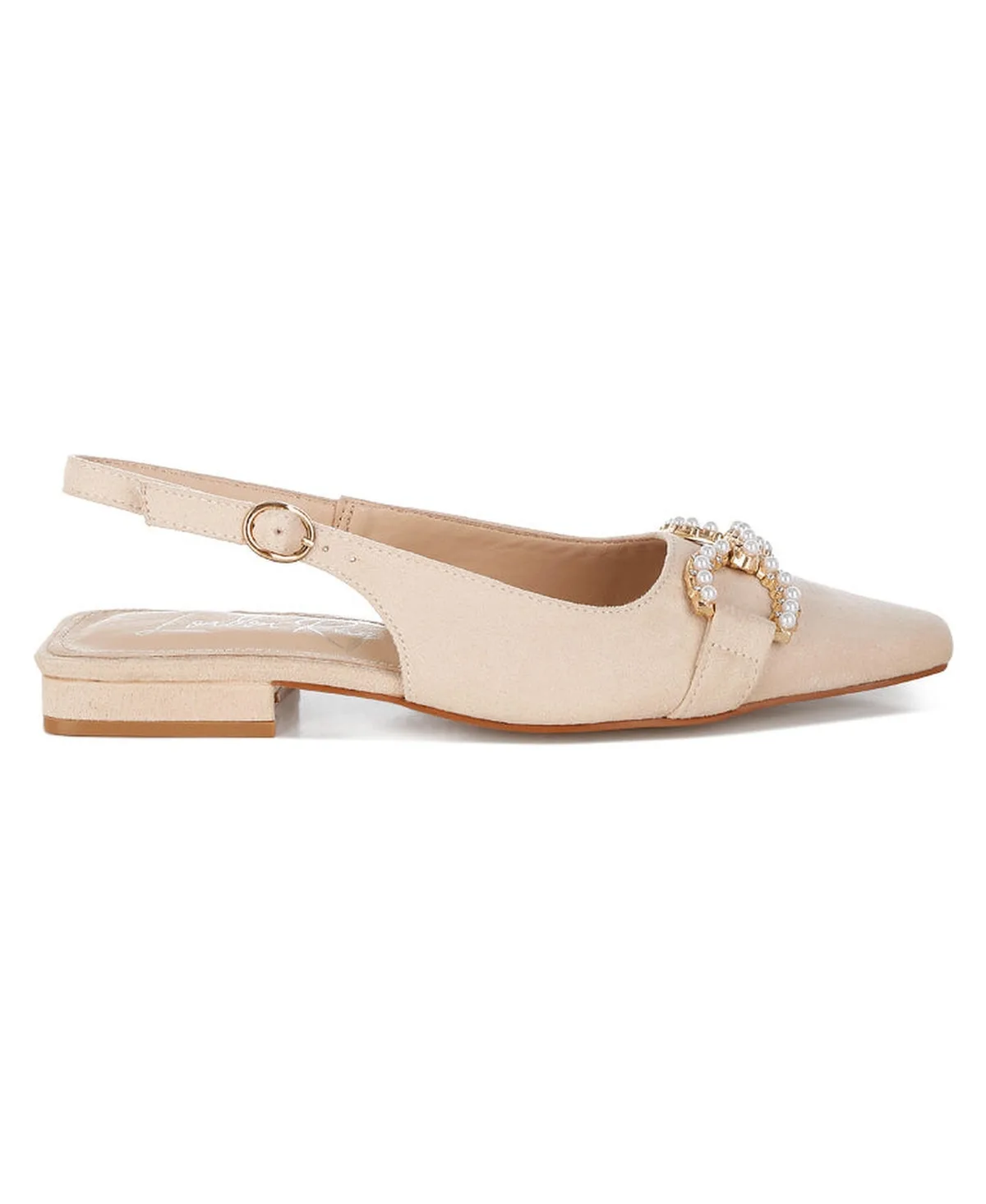 Salova Pearl-Studded Horsebit Flats