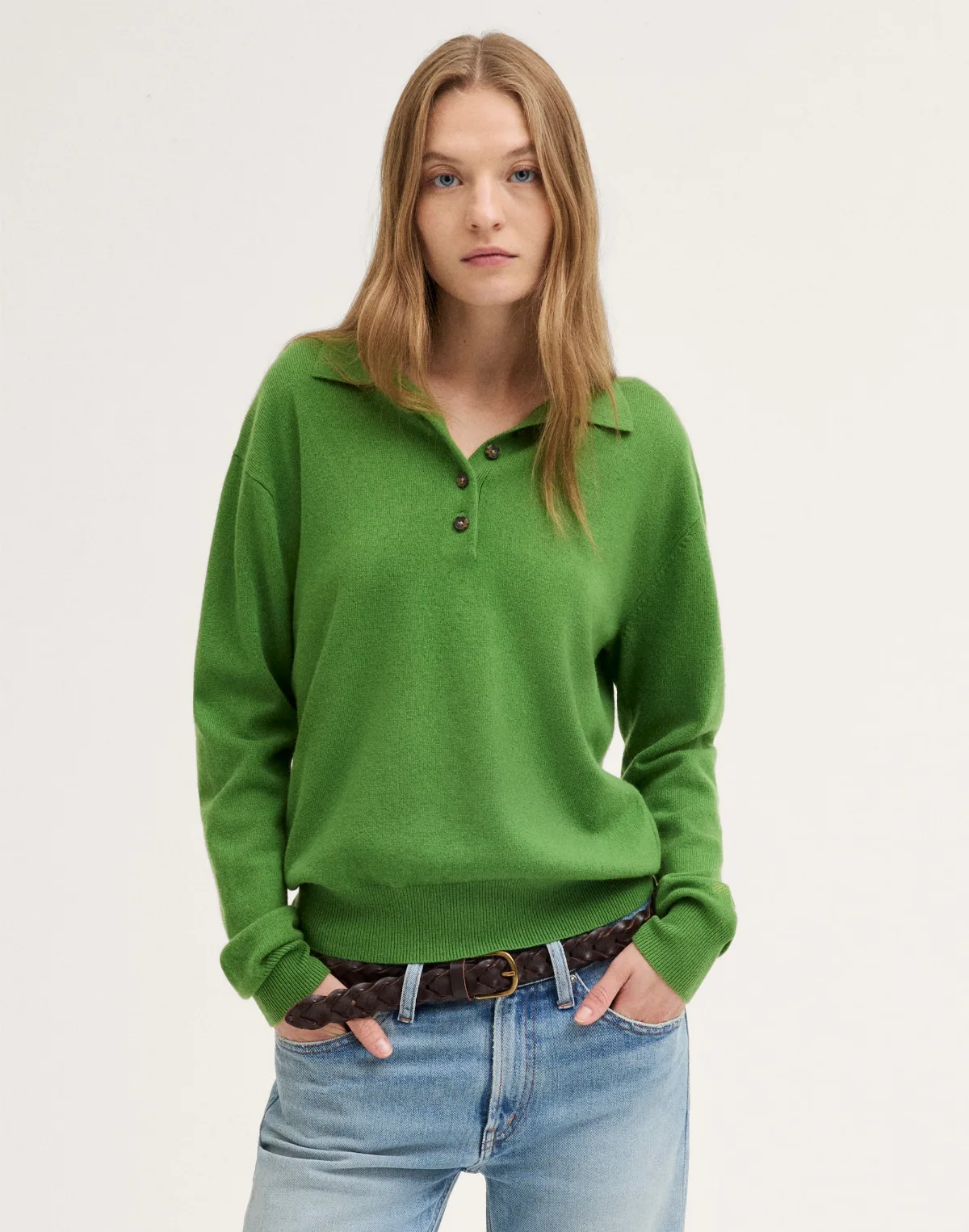 Polo Sweater in 100% SoftWool by MW