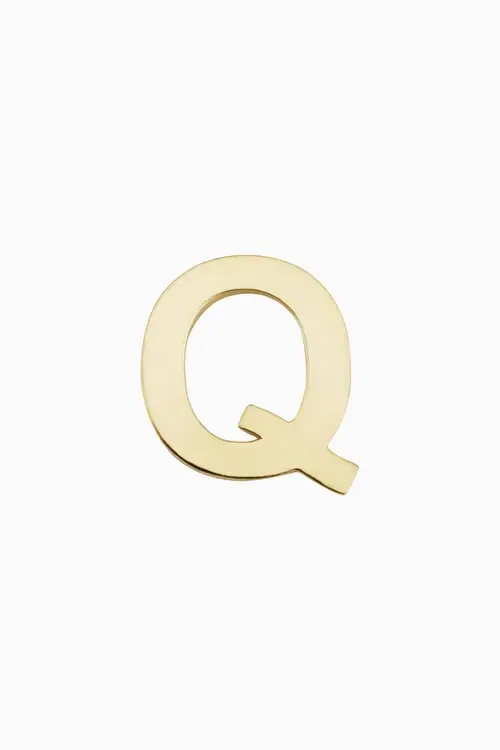 14K Gold Initial Reaction Single Stud by Oradina