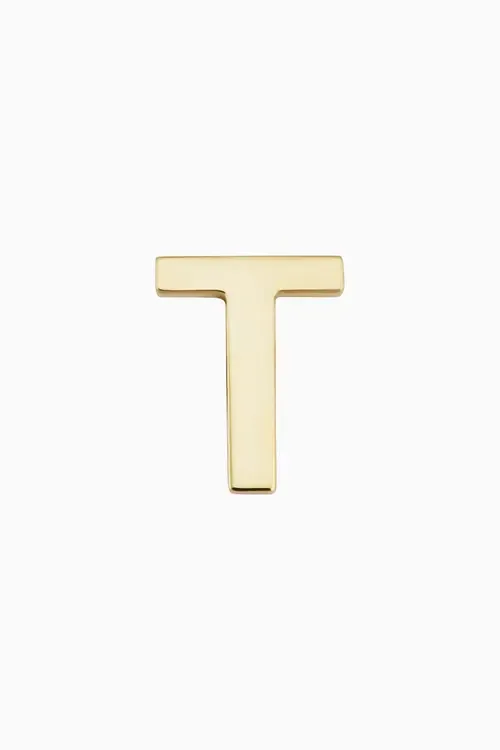 14K Gold Initial Reaction Single Stud