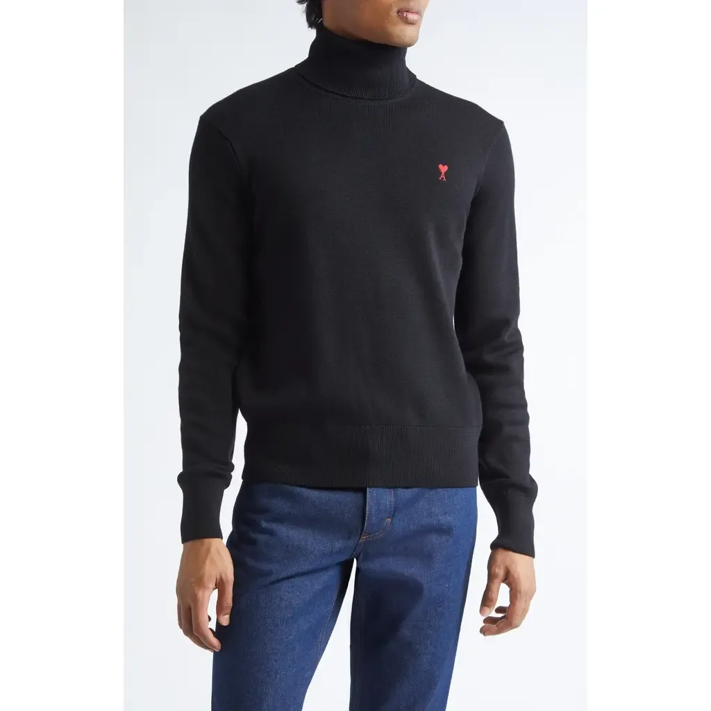 Ami De Coeur Merino Wool Turtleneck Sweater