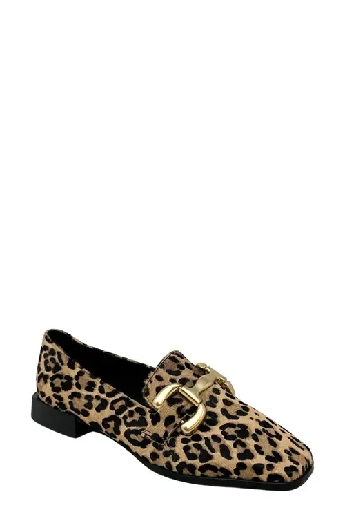 Therese Bit Loafer in Leopard Hair by SHUSHOP