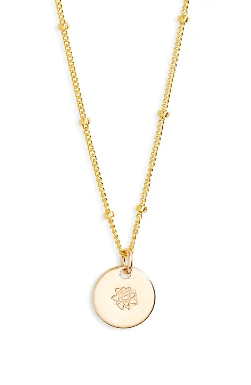 Birth Flower Necklace in Gold Fill by Nashelle
