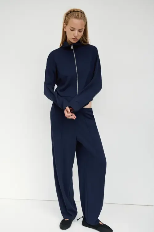 Viscose-Blend Barrel-Leg Pants by H&M