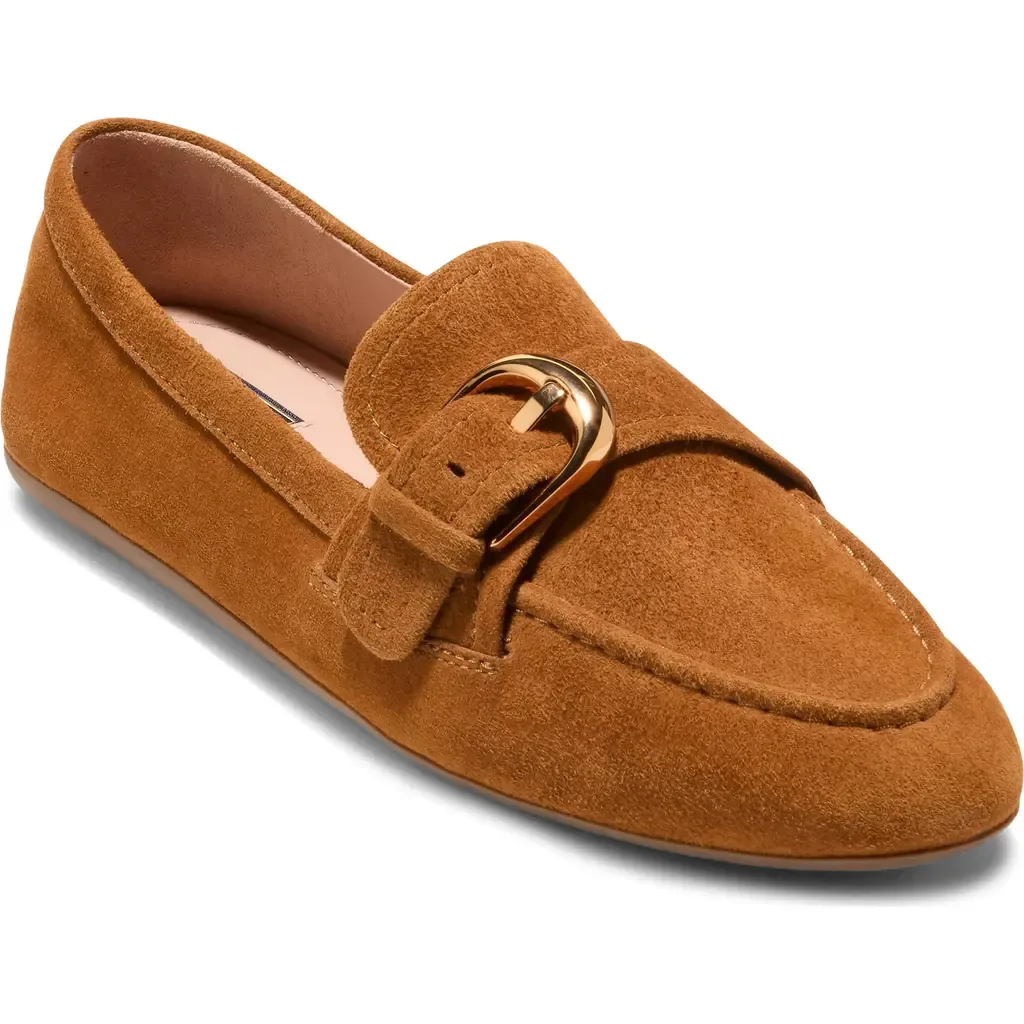 Grand Ambition Alette Buckle Loafer in Tobacco Suede by Cole Haan