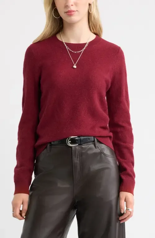 Jacquard Cashmere Blend Crewneck Sweater by Treasure & Bond