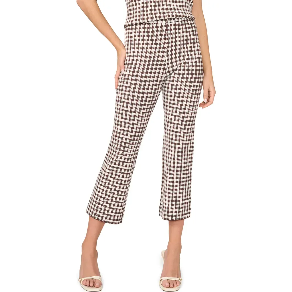 Gingham Jacquard Kick Flare Pants by halogen(r)