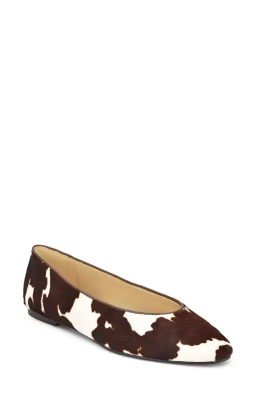 Valore Flat in Brown Calf Hair by Nine West