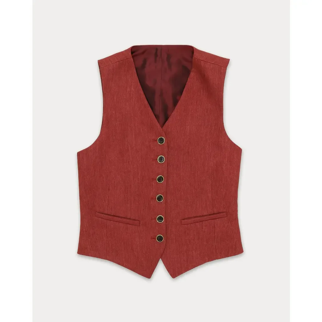 Demi Linen Vest by Fortela