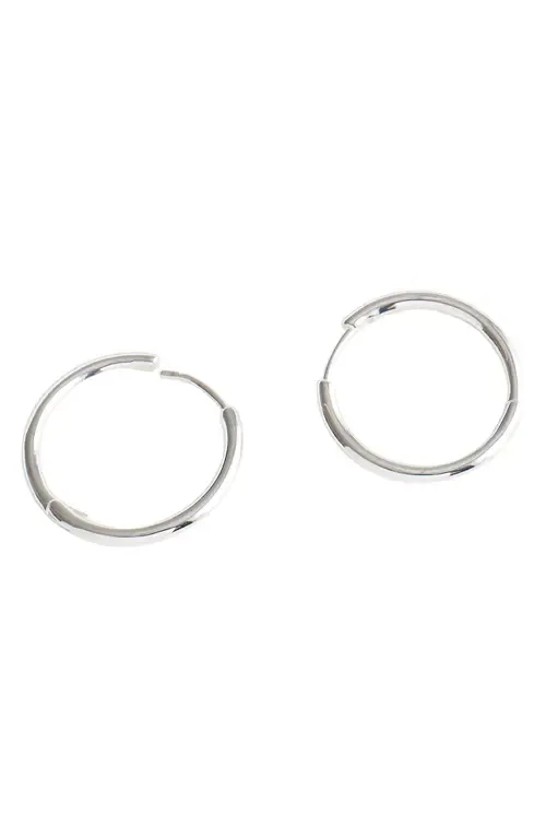 Demi-Fine Medium Hoop Earrings in Sterling Silver