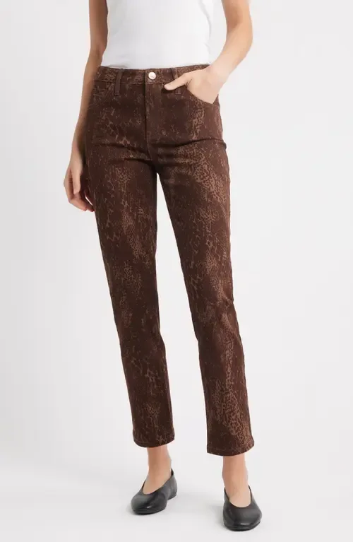Snakeskin Print Ankle Skinny Jeans by CITY BLUES